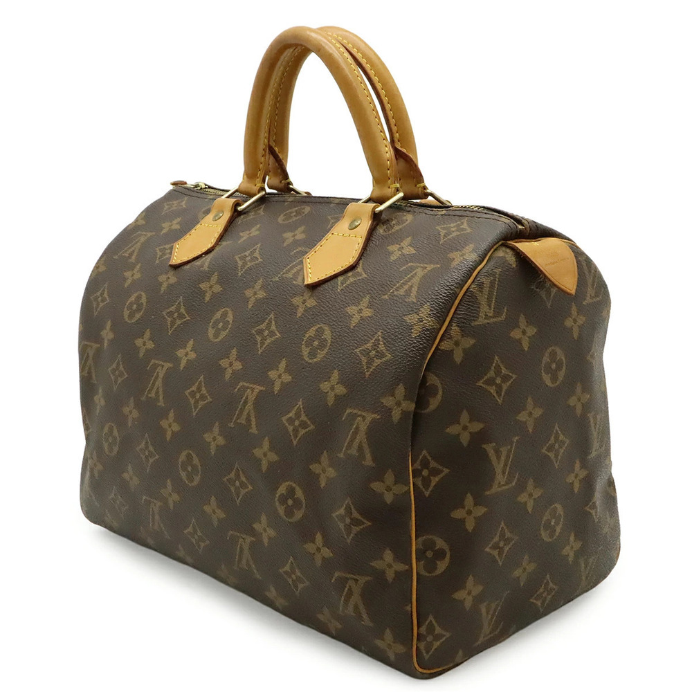 Louis Vuitton Monogram Bag Boston Handbag Speedy Brown